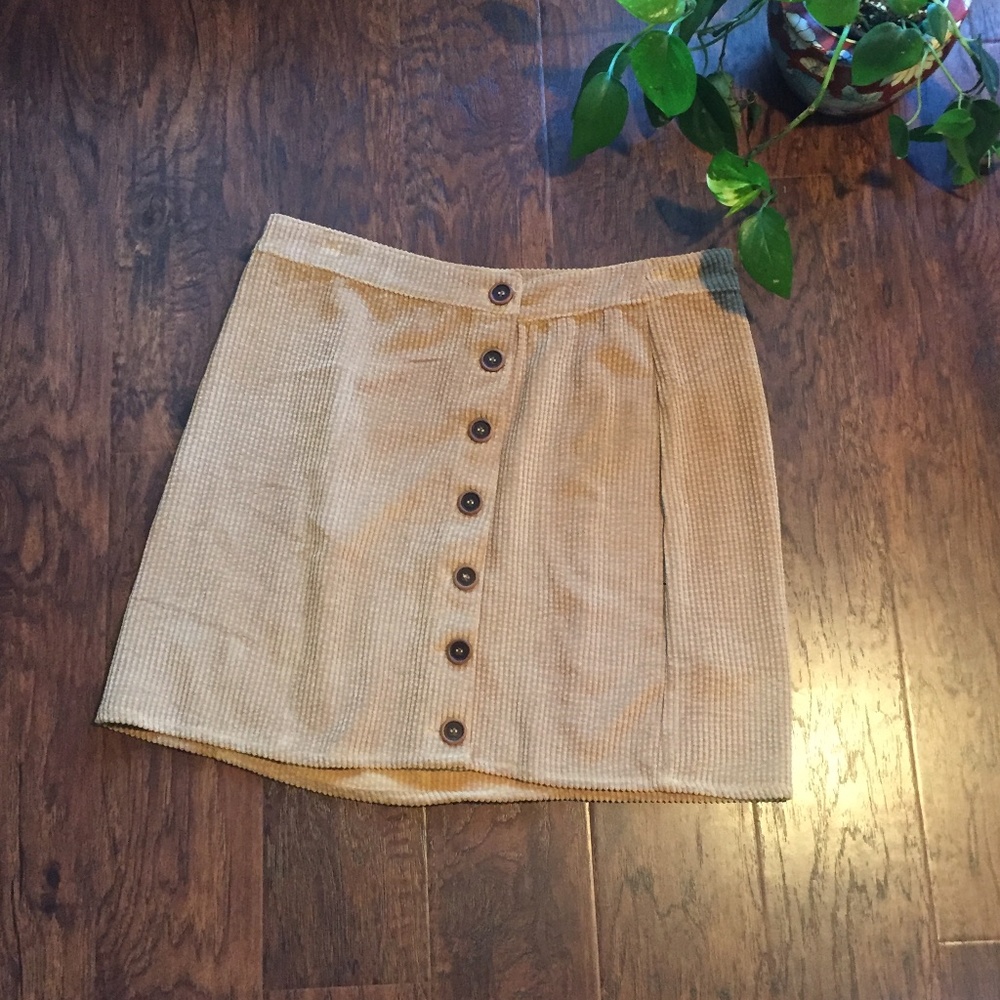 Tan Corduroy Skirt